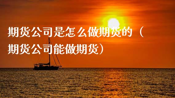 期货公司是怎么做期货的（期货公司能做期货）