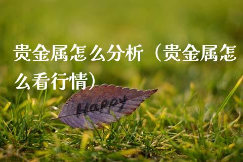 贵金属怎么分析（贵金属怎么看行情）