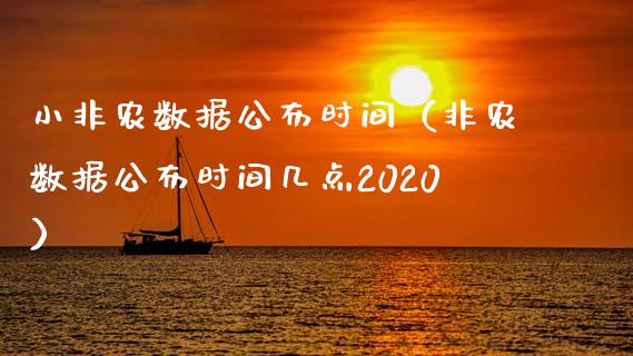 小非农数据公布时间（非农数据公布时间几点2020）