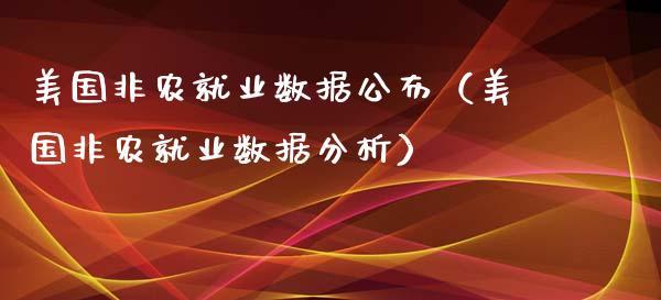 美国非农就业数据公布（美国非农就业数据分析）