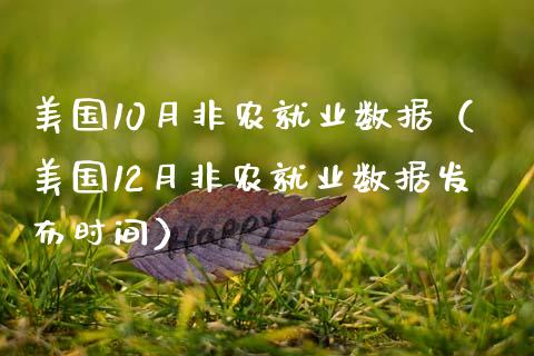 美国10月非农就业数据（美国12月非农就业数据发布时间）