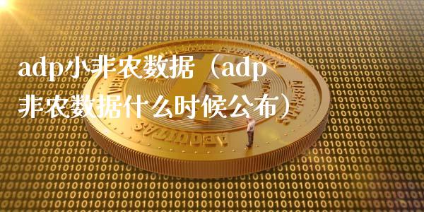 adp小非农数据（adp非农数据什么时候公布）
