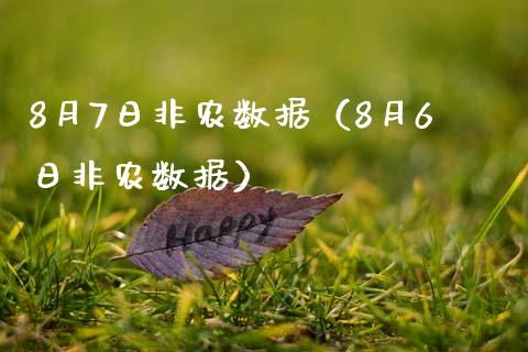 8月7日非农数据（8月6日非农数据）