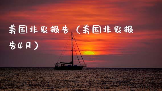 美国非农报告（美国非农报告4月）