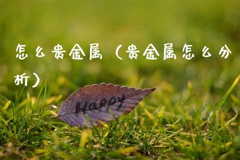 怎么贵金属（贵金属怎么分析）