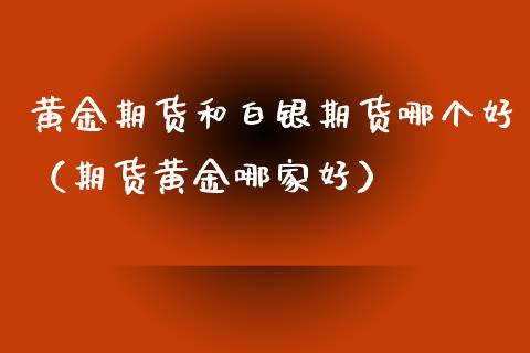 黄金期货和白银期货哪个好（期货黄金哪家好）