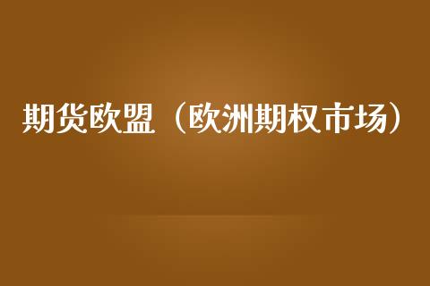 期货欧盟（欧洲期权市场）