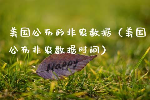 美国公布的非农数据（美国公布非农数据时间）