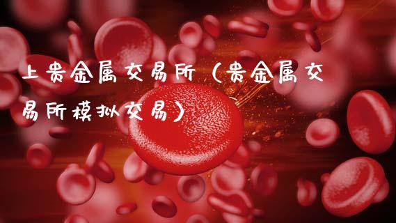 上贵金属交易所（贵金属交易所模拟交易）