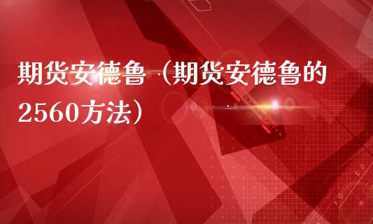 期货安德鲁（期货安德鲁的2560方法）