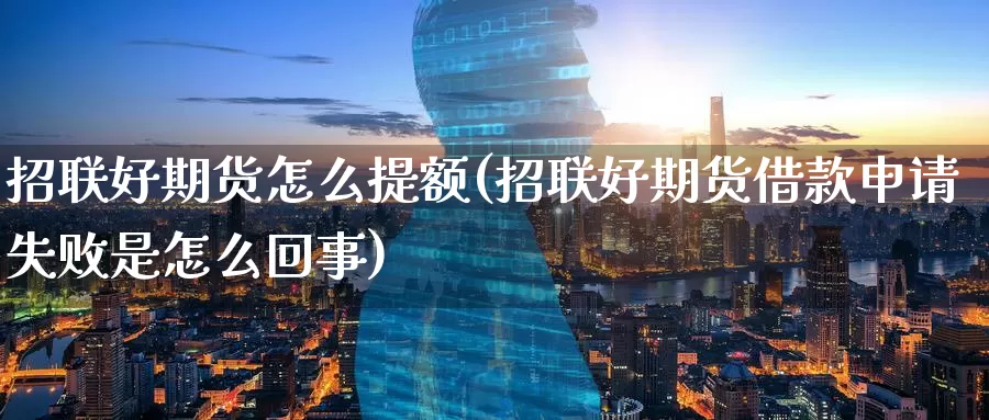 招联好期货怎么提额(招联好期货借款申请失败是怎么回事)