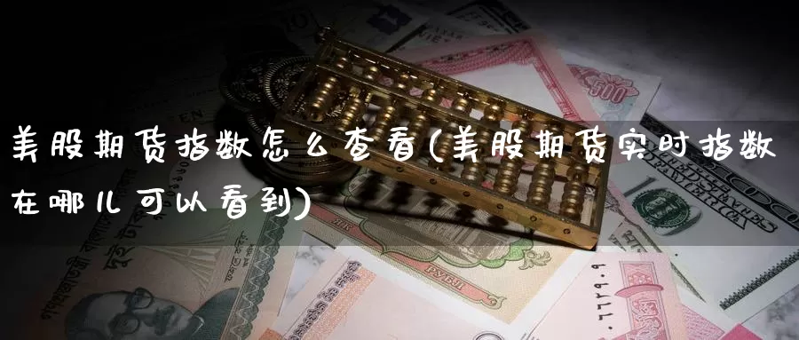 美股期货指数怎么查看(美股期货实时指数在哪儿可以看到)