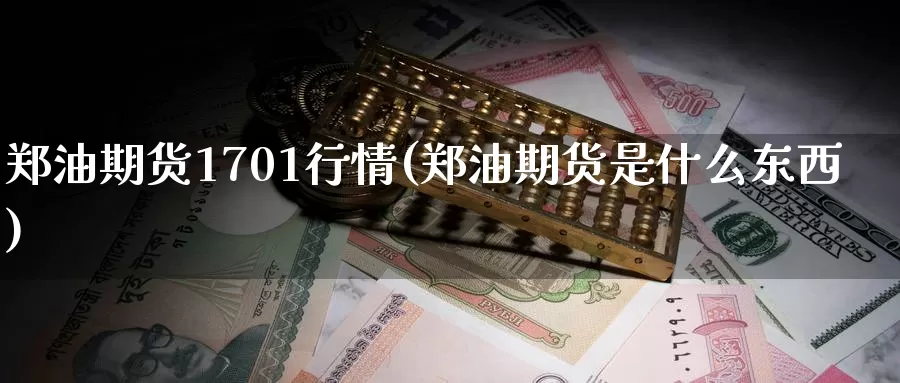 郑油期货1701行情(郑油期货是什么东西)
