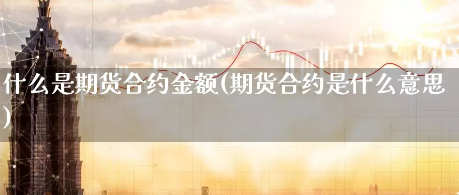 什么是期货合约金额(期货合约是什么意思)