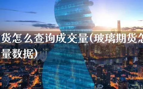 玻璃期货怎么查询成交量(玻璃期货怎么查询成交量数据)