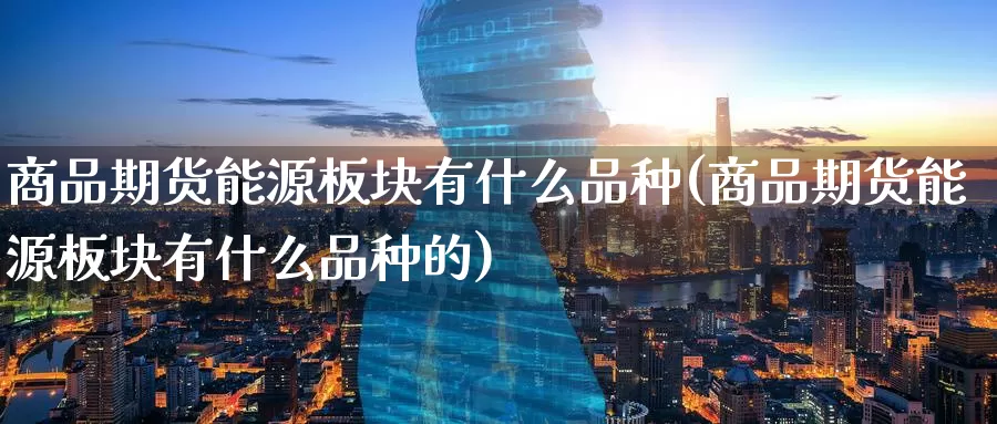 商品期货能源板块有什么品种(商品期货能源板块有什么品种的)