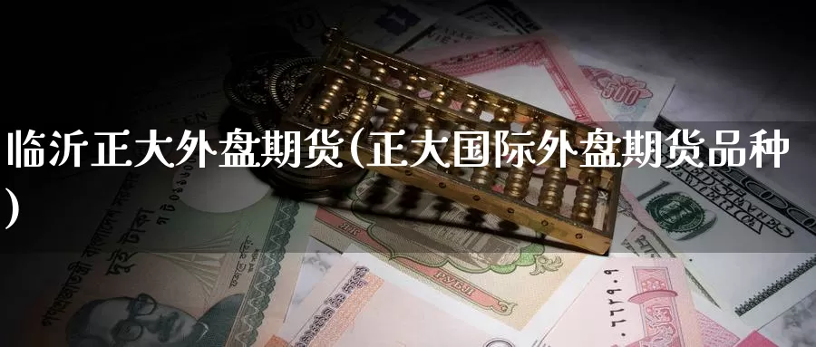 临沂正大外盘期货(正大国际外盘期货品种)