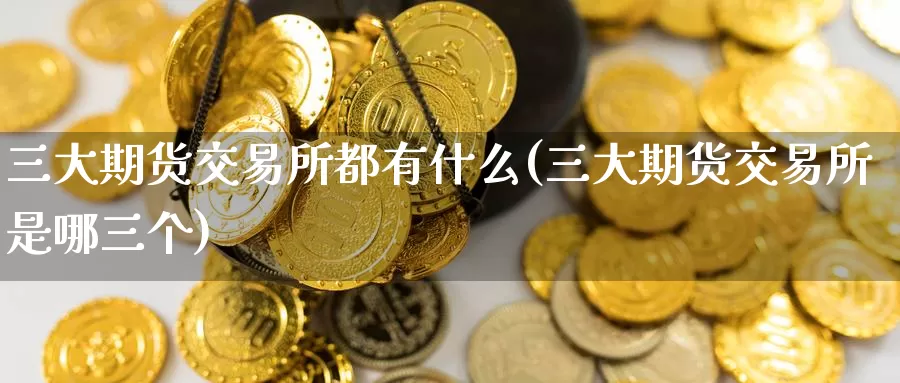 三大期货交易所都有什么(三大期货交易所是哪三个)