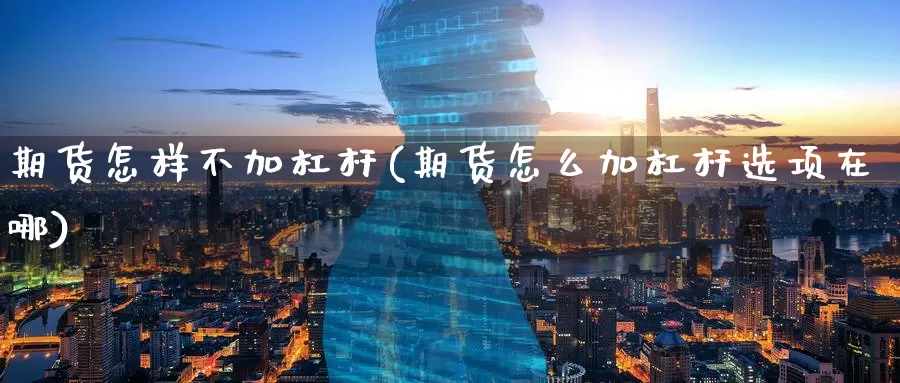 期货怎样不加杠杆(期货怎么加杠杆选项在哪)