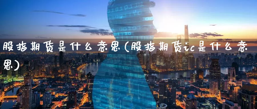 股指期货是什么意思(股指期货ic是什么意思)