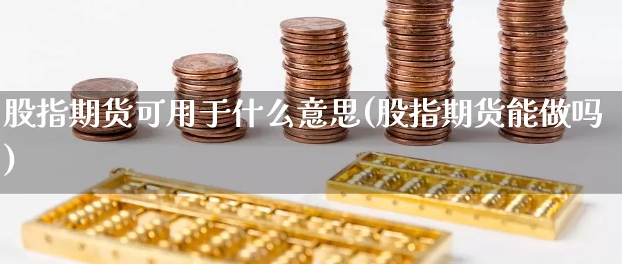 股指期货可用于什么意思(股指期货能)
