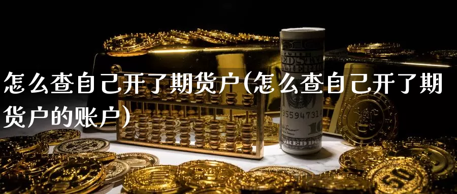 怎么查自己开了期货户(怎么查自己开了期货户的账户)