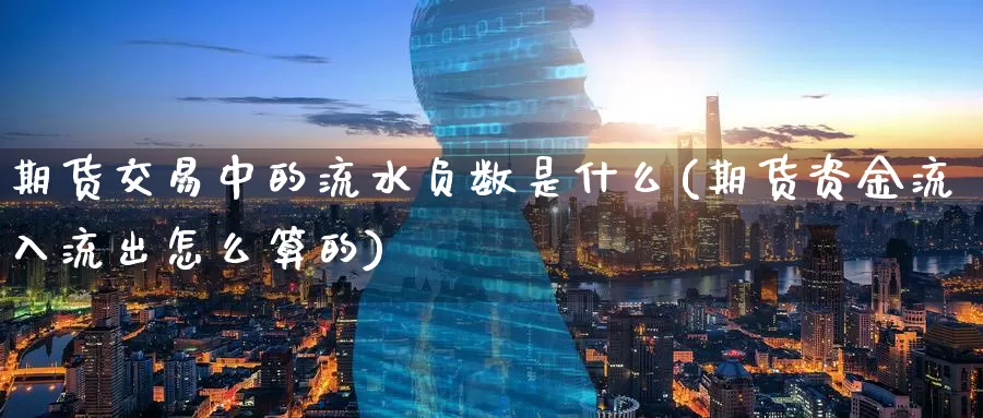 期货交易中的流水负数是什么(期货资金流入流出怎么算的)