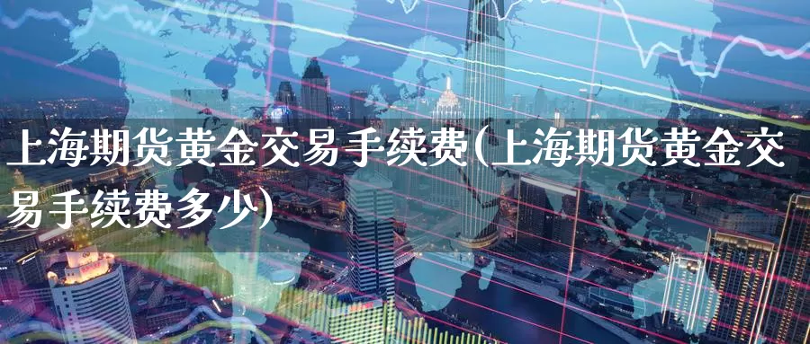 上海期货黄金交易手续费(上海期货黄金交易手续费多少)