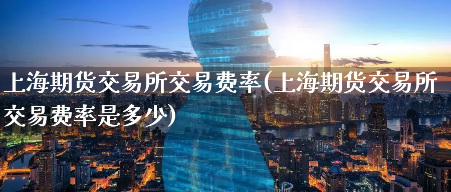 上海期货交易所交易费率(上海期货交易所交易费率是多少)