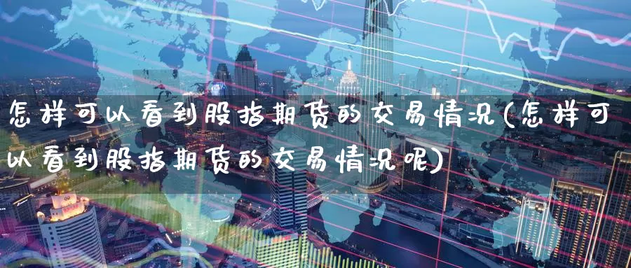怎样可以看到股指期货的交易情况(怎样可以看到股指期货的交易情况呢)