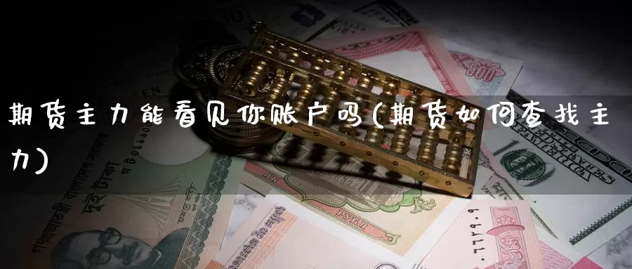 期货主力能看见你账户吗(期货如何查找主力)