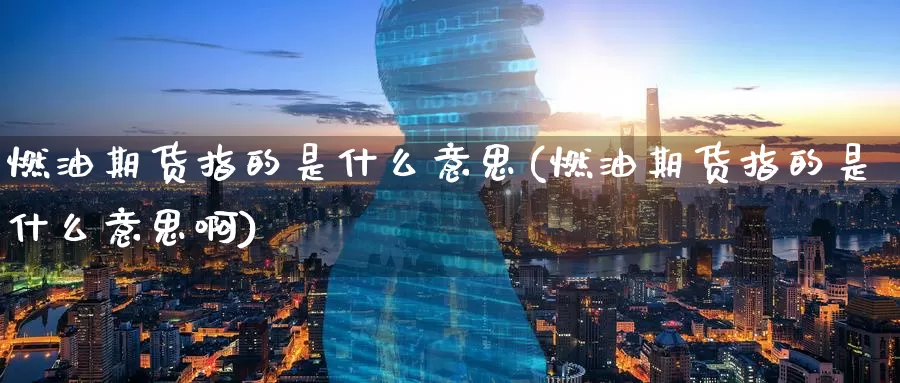 燃油期货指的是什么意思(燃油期货指的是什么意思啊)