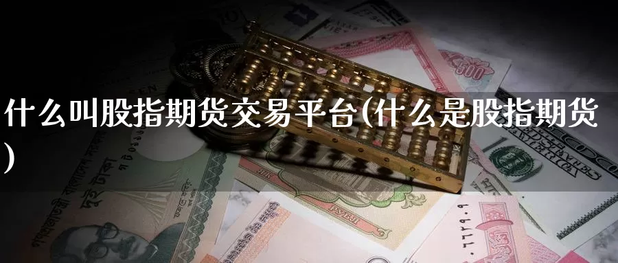 什么叫股指期货交易平台(什么是股指期货)
