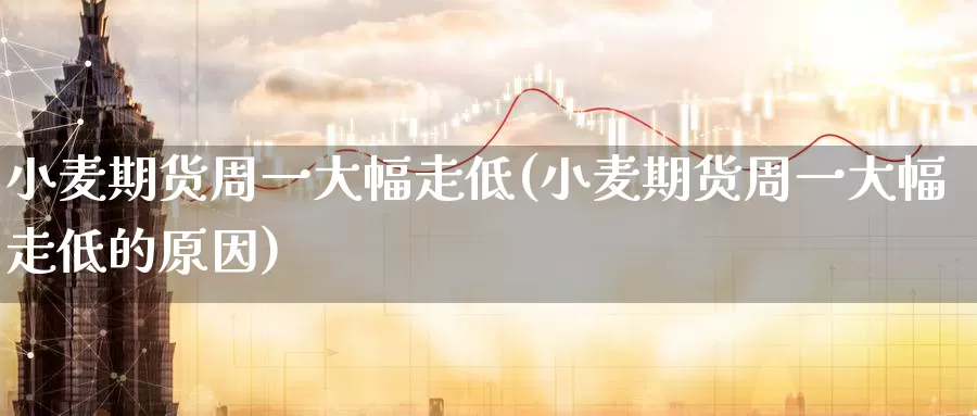 小麦期货周一大幅走低(小麦期货周一大幅走低的原因)