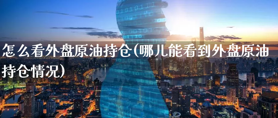 怎么看外盘原油持仓(哪儿能看到外盘原油持仓情况)