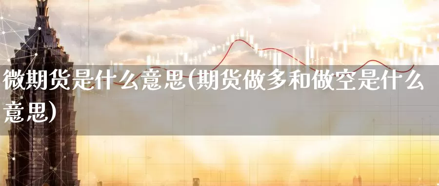 微期货是什么意思(期货做多和做空是什么意思)