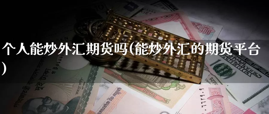 个人能炒外汇期货吗(能炒外汇的期货平台)