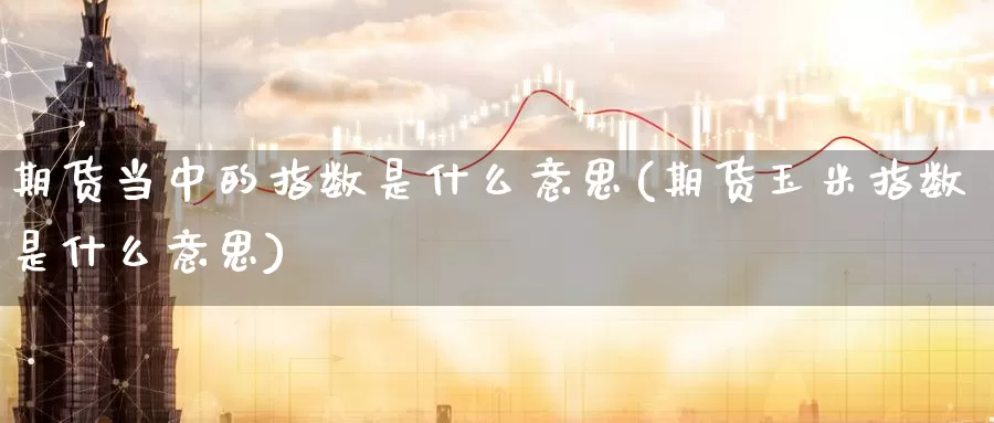 期货当中的指数是什么意思(期货玉米指数是什么意思)