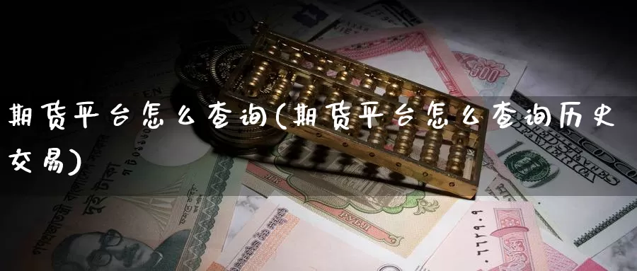 期货平台怎么查询(期货平台怎么查询历史交易)
