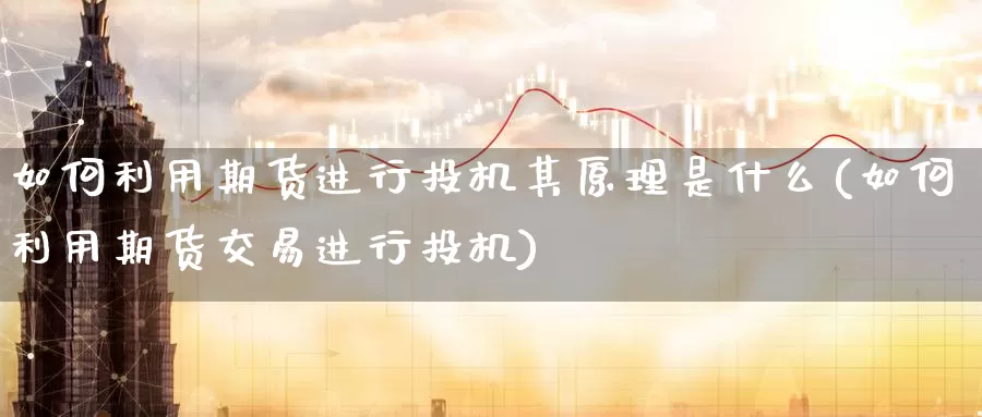 如何利用期货进行投机其原理是什么(如何利用期货交易进行投机)