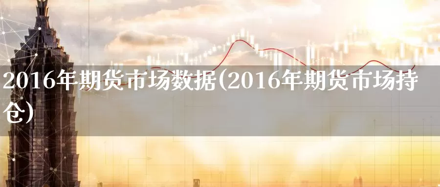 2016年期货市场数据(2016年期货市场持仓)