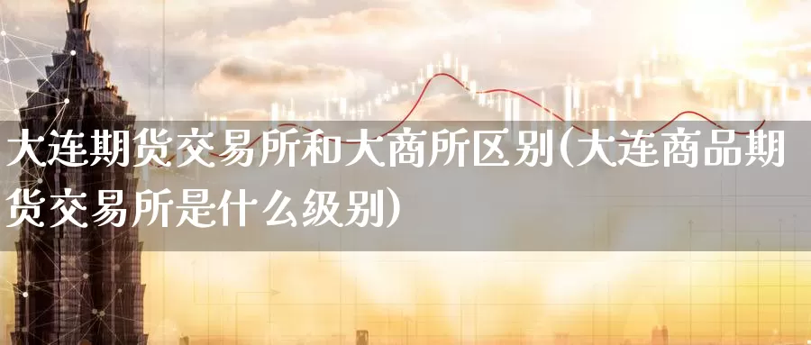 大连期货交易所和大商所区别(大连商品期货交易所是什么级别)