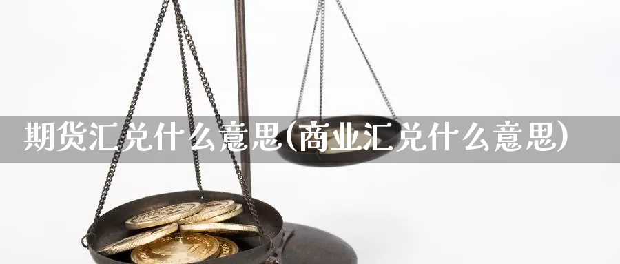 期货汇兑什么意思(商业汇兑什么意思)