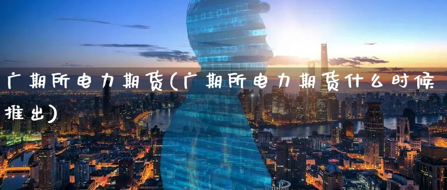 广期所电力期货(广期所电力期货什么时候推出)