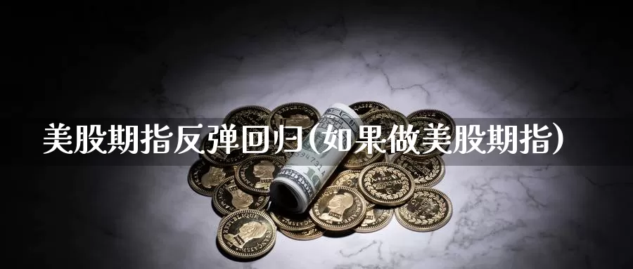 美股期指反弹回归(如果做美股期指)