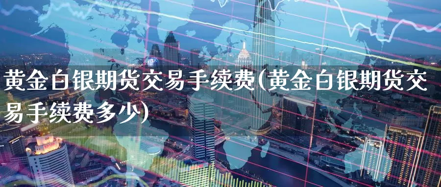黄金白银期货交易手续费(黄金白银期货交易手续费多少)