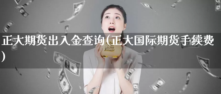 正大期货出入金查询(正大国际期货手续费)