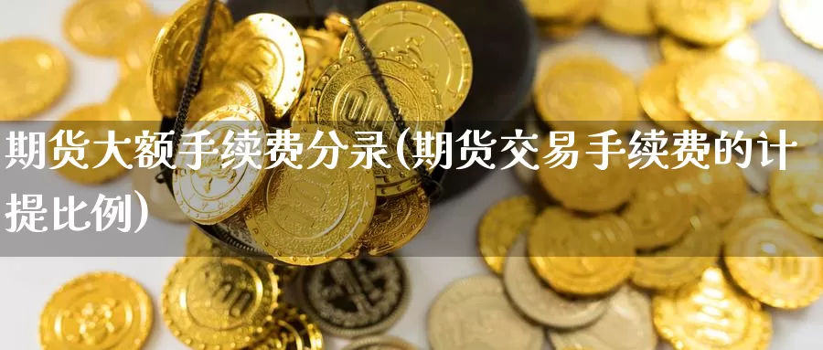 期货大额手续费分录(期货交易手续费的计提比例)