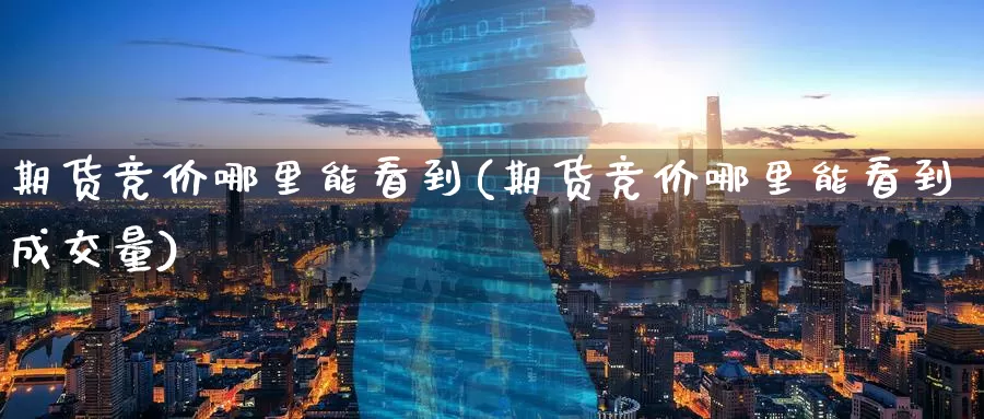 期货竞价哪里能看到(期货竞价哪里能看到成交量)