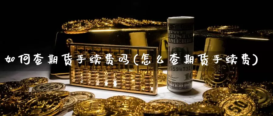 如何查期货手续费吗(怎么查期货手续费)